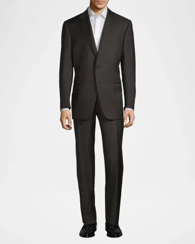 Canali Regular-Fit Two-Button Wool-Blend Suit | Thumbnail 2 Canali Regular-Fit Two-Button Wool-Blend Suit | Thumbnail 2
