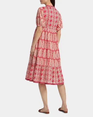 Ro's Garden Sylvia Paisley Cotton Midi Dress | Thumbnail 3 Ro's Garden Sylvia Paisley Cotton Midi Dress | Thumbnail 3