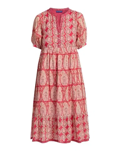 Ro's Garden Sylvia Paisley Cotton Midi Dress | Thumbnail 1 Ro's Garden Sylvia Paisley Cotton Midi Dress | Thumbnail 1