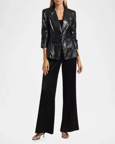 Likely Louisa Vegan Leather Scrunched Jacket | Thumbnail 2 Likely Louisa Vegan Leather Scrunched Jacket | Thumbnail 2