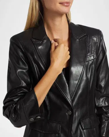 Likely Louisa Vegan Leather Scrunched Jacket | Thumbnail 5 Likely Louisa Vegan Leather Scrunched Jacket | Thumbnail 5