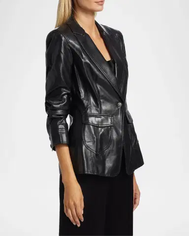 Likely Louisa Vegan Leather Scrunched Jacket | Thumbnail 7 Likely Louisa Vegan Leather Scrunched Jacket | Thumbnail 7