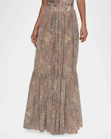 L'AGENCE Ursie Printed Maxi Skirt | Thumbnail 4 L'AGENCE Ursie Printed Maxi Skirt | Thumbnail 4