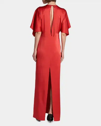 Stella McCartney Satin Tie-Back Maxi Dress | Thumbnail 3 Stella McCartney Satin Tie-Back Maxi Dress | Thumbnail 3