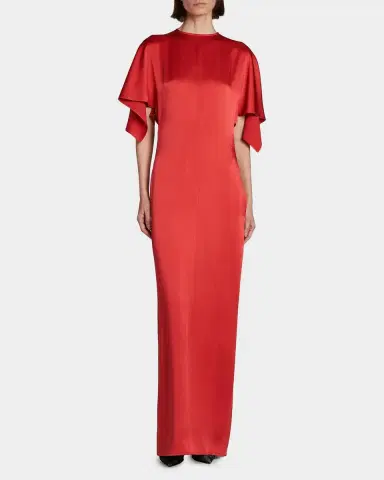 Stella McCartney Satin Tie-Back Maxi Dress | Thumbnail 4 Stella McCartney Satin Tie-Back Maxi Dress | Thumbnail 4