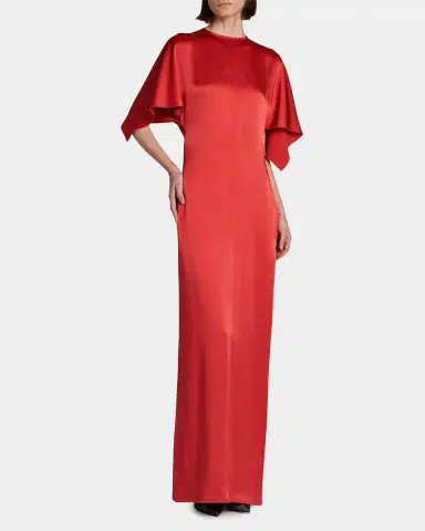 Stella McCartney Satin Tie-Back Maxi Dress | Thumbnail 6 Stella McCartney Satin Tie-Back Maxi Dress | Thumbnail 6