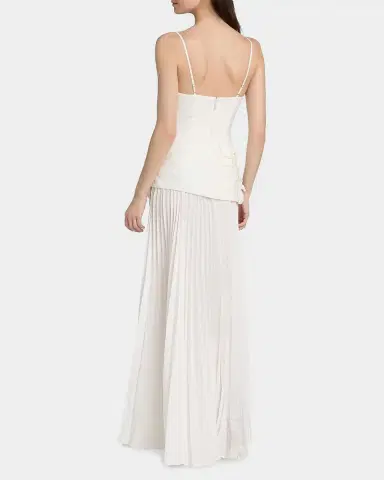 Acler Forever Young Avision Floral Appliqué Pleated Maxi Dress | Thumbnail 3 Acler Forever Young Avision Floral Appliqué Pleated Maxi Dress | Thumbnail 3