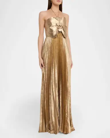 Acler Forever Young Pullford Metallic Pleated Gown | Thumbnail 4 Acler Forever Young Pullford Metallic Pleated Gown | Thumbnail 4