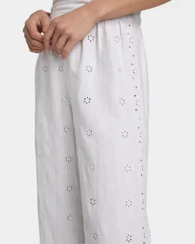 LoveShackFancy Cinna Eyelet Linen Wide-Leg Pants | Thumbnail 5 LoveShackFancy Cinna Eyelet Linen Wide-Leg Pants | Thumbnail 5