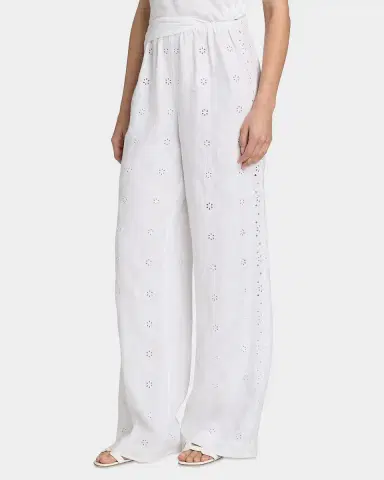 LoveShackFancy Cinna Eyelet Linen Wide-Leg Pants | Thumbnail 7 LoveShackFancy Cinna Eyelet Linen Wide-Leg Pants | Thumbnail 7