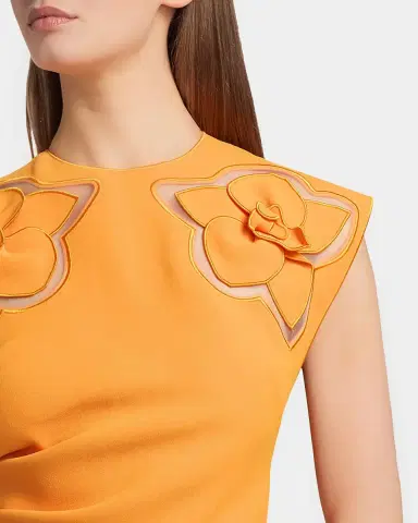 Acler Koda Floral Cut-Out Crepe Sheath Midi Dress | Thumbnail 5 Acler Koda Floral Cut-Out Crepe Sheath Midi Dress | Thumbnail 5