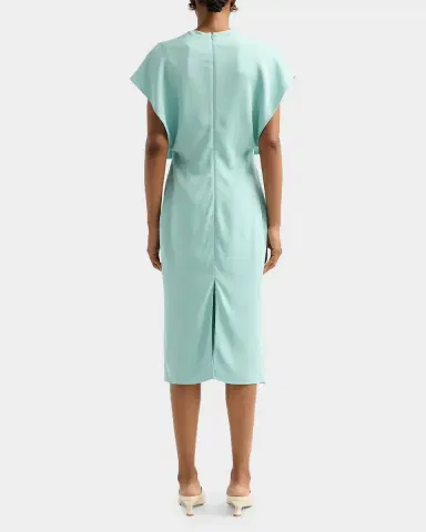 Stella McCartney V-Neck Blouson Midi Dress | Thumbnail 3 Stella McCartney V-Neck Blouson Midi Dress | Thumbnail 3