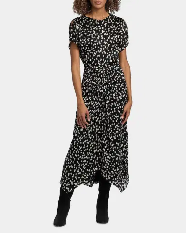 Isabel Marant Herva Floral Cinched Midi Dress | Thumbnail 4 Isabel Marant Herva Floral Cinched Midi Dress | Thumbnail 4