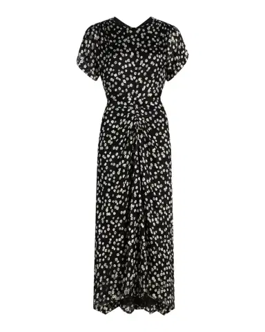 Isabel Marant Herva Floral Cinched Midi Dress | Thumbnail 1 Isabel Marant Herva Floral Cinched Midi Dress | Thumbnail 1