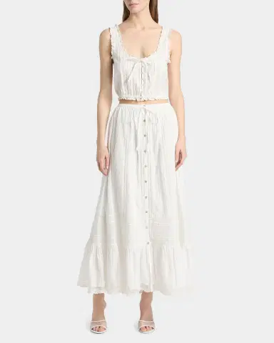 LoveShackFancy Brina Eyelet Lace Cotton Maxi Skirt | Thumbnail 2 LoveShackFancy Brina Eyelet Lace Cotton Maxi Skirt | Thumbnail 2