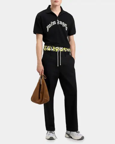 Palm Angels Men's Logo Cotton Polo Shirt | Thumbnail 2 Palm Angels Men's Logo Cotton Polo Shirt | Thumbnail 2