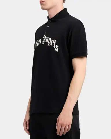 Palm Angels Men's Logo Cotton Polo Shirt | Thumbnail 6 Palm Angels Men's Logo Cotton Polo Shirt | Thumbnail 6