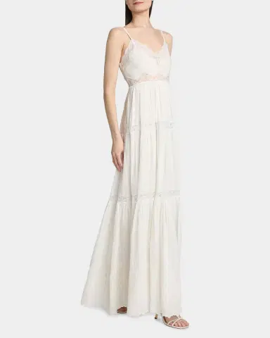 LoveShackFancy Espa Lace-Trim Cotton Maxi Dress | Thumbnail 2 LoveShackFancy Espa Lace-Trim Cotton Maxi Dress | Thumbnail 2