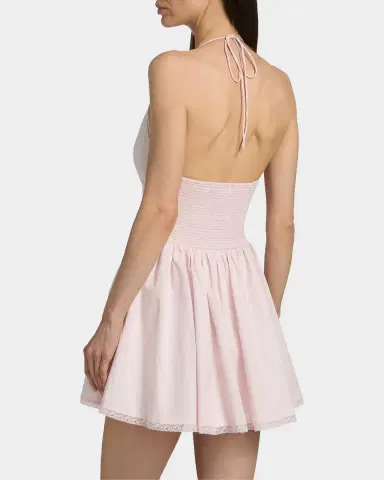 LoveShackFancy Arletta Lace-Trim Stretch-Cotton Mini Dress | Thumbnail 3 LoveShackFancy Arletta Lace-Trim Stretch-Cotton Mini Dress | Thumbnail 3