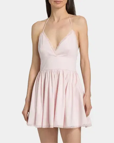 LoveShackFancy Arletta Lace-Trim Stretch-Cotton Mini Dress | Thumbnail 4 LoveShackFancy Arletta Lace-Trim Stretch-Cotton Mini Dress | Thumbnail 4