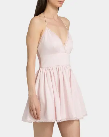 LoveShackFancy Arletta Lace-Trim Stretch-Cotton Mini Dress | Thumbnail 7 LoveShackFancy Arletta Lace-Trim Stretch-Cotton Mini Dress | Thumbnail 7