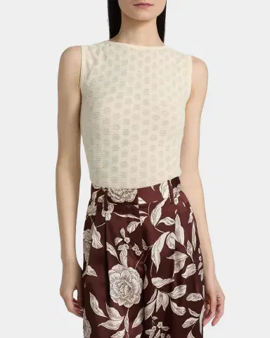 Tanya Taylor Charlisa Patterned Cotton-Blend Knit Top | Thumbnail 4 Tanya Taylor Charlisa Patterned Cotton-Blend Knit Top | Thumbnail 4