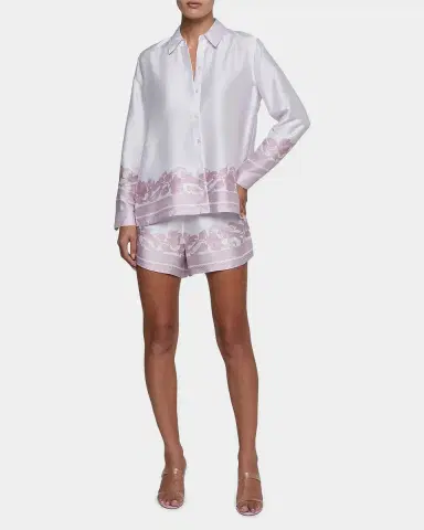 L'AGENCE Judy Scarf Satin Shirt | Thumbnail 2 L'AGENCE Judy Scarf Satin Shirt | Thumbnail 2
