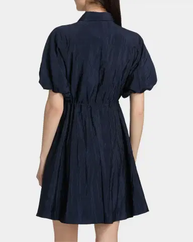 Cinq à Sept Macauly Textured Puff-Sleeve Mini Shirtdress | Thumbnail 3 Cinq à Sept Macauly Textured Puff-Sleeve Mini Shirtdress | Thumbnail 3