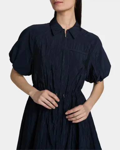 Cinq à Sept Macauly Textured Puff-Sleeve Mini Shirtdress | Thumbnail 5 Cinq à Sept Macauly Textured Puff-Sleeve Mini Shirtdress | Thumbnail 5