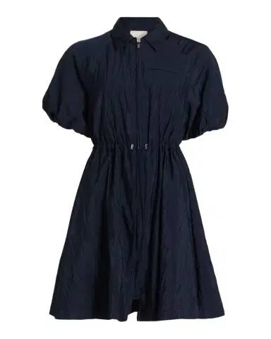 Cinq à Sept Macauly Textured Puff-Sleeve Mini Shirtdress | Thumbnail 1 Cinq à Sept Macauly Textured Puff-Sleeve Mini Shirtdress | Thumbnail 1