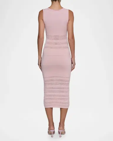 L'Agence Taren Open-Knit Body-Con Midi Dress | Thumbnail 3 L'Agence Taren Open-Knit Body-Con Midi Dress | Thumbnail 3