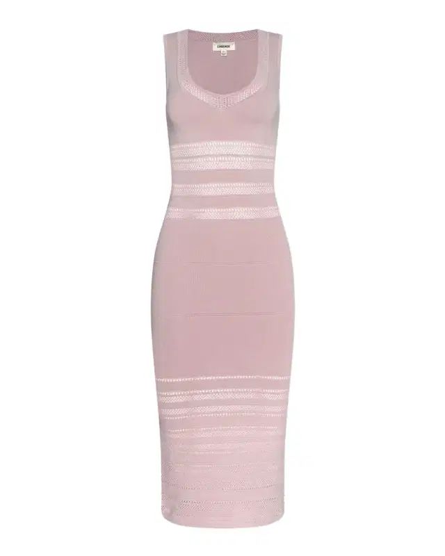 Taren Open-Knit Body-Con Midi Dress Taren Open-Knit Body-Con Midi Dress