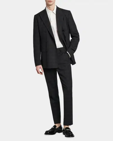Dolce & Gabbana Men's Poplin Logo Crest Point-Collar Dress Shirt | Thumbnail 2 Dolce & Gabbana Men's Poplin Logo Crest Point-Collar Dress Shirt | Thumbnail 2