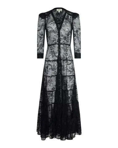 L'AGENCE Seraphina Lace Tiered Maxi Dress | Thumbnail 1 L'AGENCE Seraphina Lace Tiered Maxi Dress | Thumbnail 1