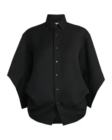Bottega Veneta Cape-Sleeve Wool Shirt | Thumbnail 1 Bottega Veneta Cape-Sleeve Wool Shirt | Thumbnail 1