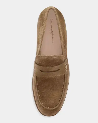 Gianvito Rossi Men's George Suede Penny Loafers | Thumbnail 3 Gianvito Rossi Men's George Suede Penny Loafers | Thumbnail 3