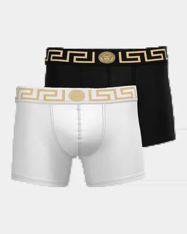 Versace Men's 2-Pack Medusa & Key Jersey Trunk Briefs | Thumbnail 2 Versace Men's 2-Pack Medusa & Key Jersey Trunk Briefs | Thumbnail 2