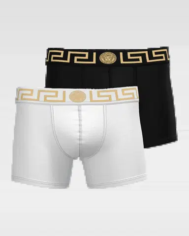 Versace Men's 2-Pack Medusa & Key Jersey Trunk Briefs | Thumbnail 2 Versace Men's 2-Pack Medusa & Key Jersey Trunk Briefs | Thumbnail 2