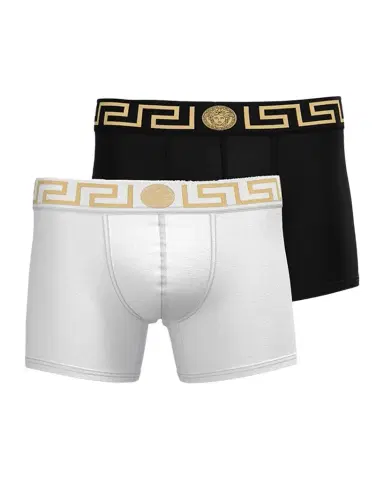 Versace Men's 2-Pack Medusa & Key Jersey Trunk Briefs | Thumbnail 1 Versace Men's 2-Pack Medusa & Key Jersey Trunk Briefs | Thumbnail 1