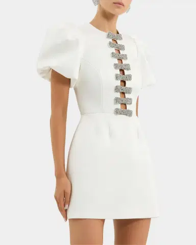 REBECCA VALLANCE Blaise Embellished-Bow Minidress | Thumbnail 4 REBECCA VALLANCE Blaise Embellished-Bow Minidress | Thumbnail 4