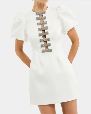 REBECCA VALLANCE Blaise Embellished-Bow Minidress | Thumbnail 6 REBECCA VALLANCE Blaise Embellished-Bow Minidress | Thumbnail 6