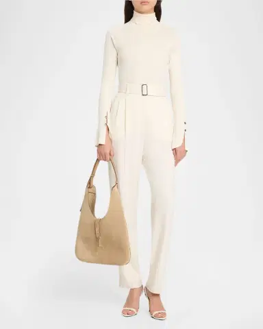 Tom Ford Kara Medium Hanging T Suede Hobo Bag | Thumbnail 5 Tom Ford Kara Medium Hanging T Suede Hobo Bag | Thumbnail 5