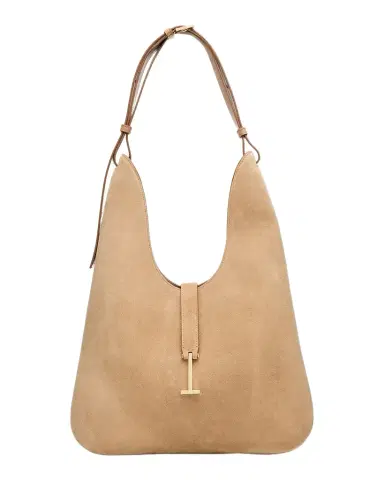 Tom Ford Kara Medium Hanging T Suede Hobo Bag | Thumbnail 1 Tom Ford Kara Medium Hanging T Suede Hobo Bag | Thumbnail 1