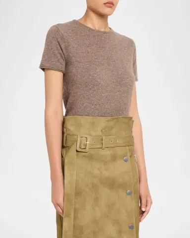 Co Cashmere & Silk Short-Sleeve T-Shirt | Thumbnail 4 Co Cashmere & Silk Short-Sleeve T-Shirt | Thumbnail 4