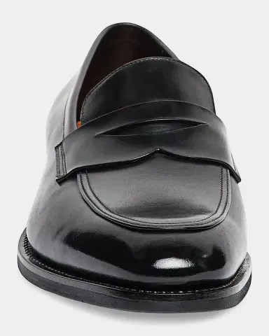Santoni Men's Gregor Leather Penny Loafers | Thumbnail 3 Santoni Men's Gregor Leather Penny Loafers | Thumbnail 3