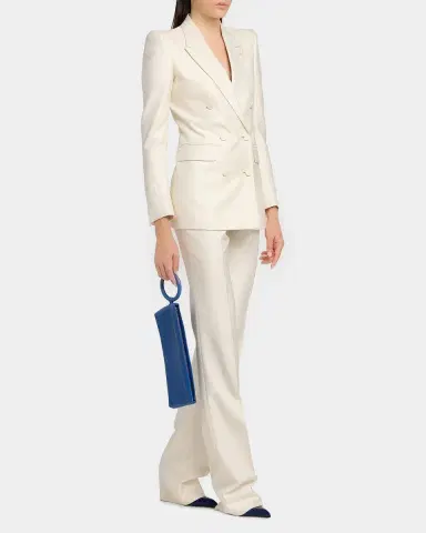 Tom Ford Shadow Striped Wool-Silk Straight-Leg Pants | Thumbnail 2 Tom Ford Shadow Striped Wool-Silk Straight-Leg Pants | Thumbnail 2