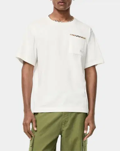 Burberry Men's Ryan Check Cotton T-Shirt | Thumbnail 2 Burberry Men's Ryan Check Cotton T-Shirt | Thumbnail 2