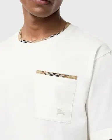 Burberry Men's Ryan Check Cotton T-Shirt | Thumbnail 3 Burberry Men's Ryan Check Cotton T-Shirt | Thumbnail 3