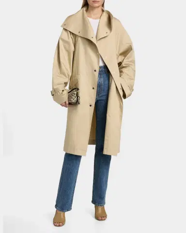 TOTEME Oversized Cotton Trench Coat | Thumbnail 2 TOTEME Oversized Cotton Trench Coat | Thumbnail 2