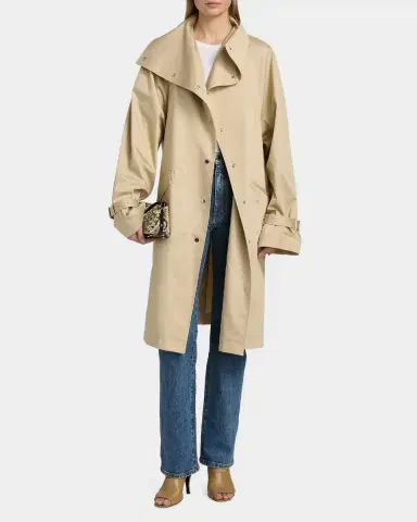 TOTEME Oversized Cotton Trench Coat | Thumbnail 4 TOTEME Oversized Cotton Trench Coat | Thumbnail 4